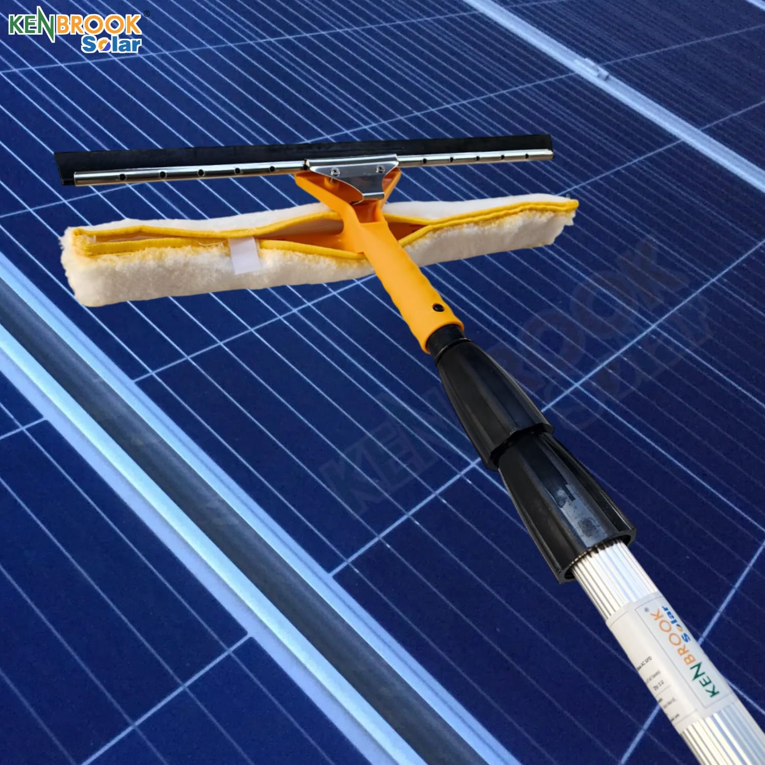 Kenbrook Solar 6 Meters Long Solar Panel Cleaning Mop with Microfiber, Wiper, & Adjustable Telescopic Extension Pole 2 to 6 Meters, Multipurpose for Solar Panels, Glass, and Home Cleaning (6 Meter) - Image 4 thumbnail