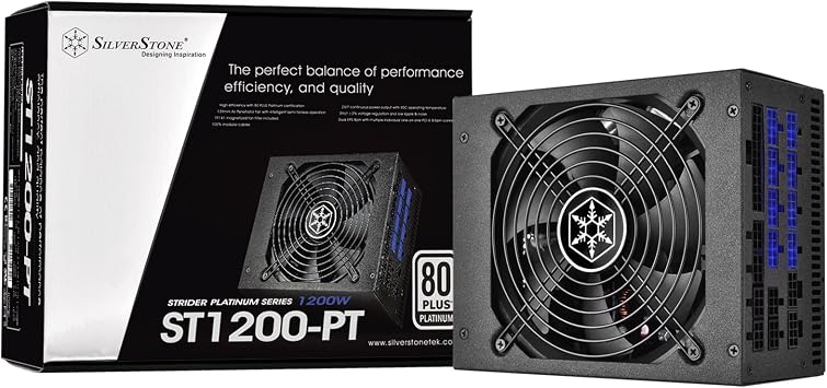 SilverStone Technology Strider 1200W 80 Plus Platinum Modular PSU 1200 Power Supply PS-ST1200-PT