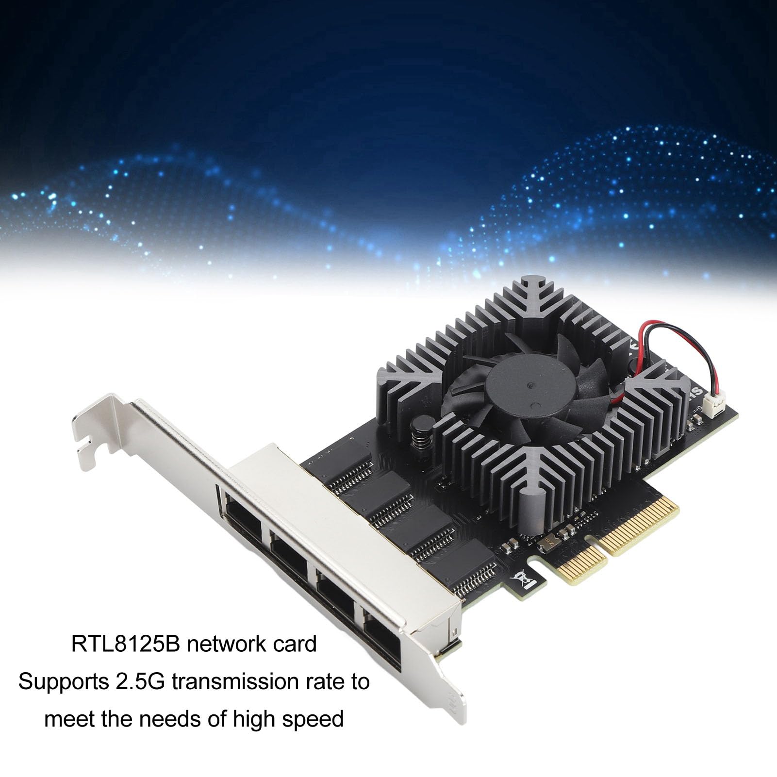 Carte Réseau D'Ethernet de la Carte Réseau T PCIe de Réseau de 2.5Gbps PCIe pour Linux pour Windows Carte Réseau du Gigabit 2.5G, 4 Carte Réseau D'Ethernet du Gigabit PCIe de Port