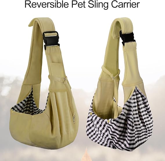 PETLOFT köpek taşıma çantası, geri dönüşümlü askı taşıma çantası, köpek askısı, ayarlanabilir köpek askısı, köpek taşıma çantası, köpek kancası, köpek/kedi/tavşan için 4,99 kg'a kadar