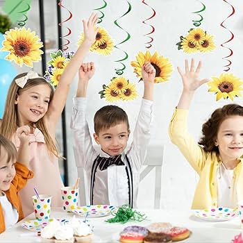 Amazon.co.jp: JOFONY 36個 ひまわり 吊り下げ渦巻き、6スタイル