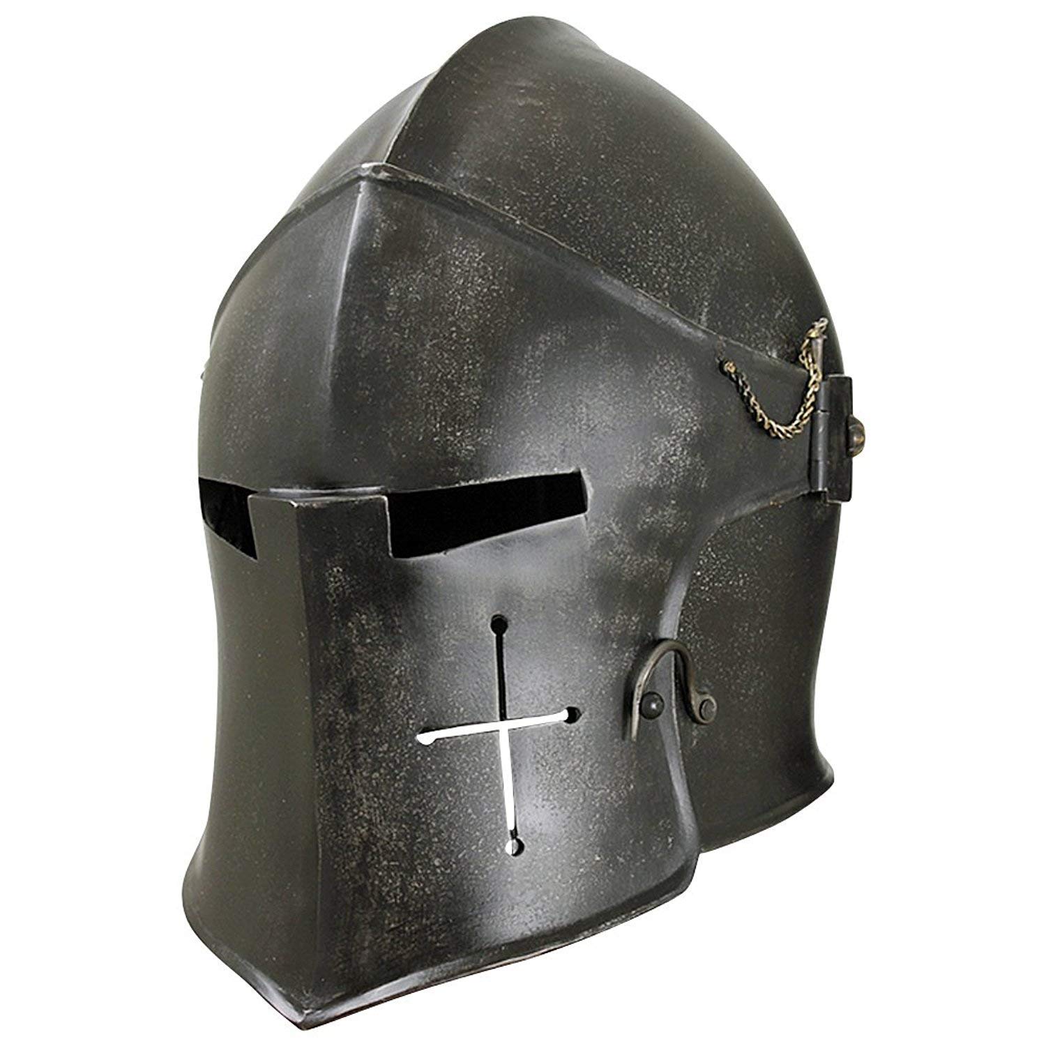 Mark Medival Hub Barbuta Armor Helmet LARP Viking Battle Knight with Visor-image-48