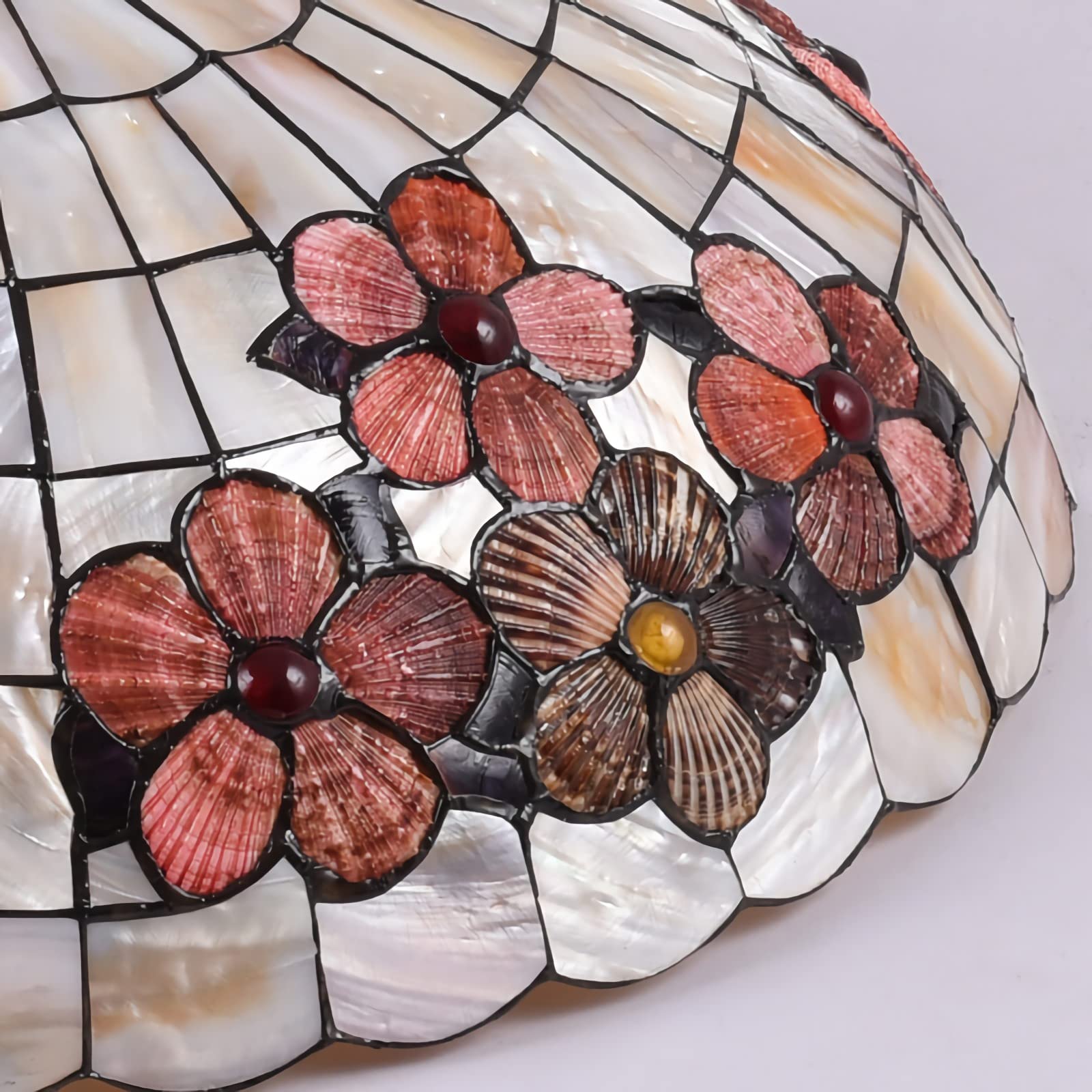 Lampy Sufitowe Do Montażu Podtynkowego W Stylu Tiffany'ego, Szklana Lampa Sufitowa Z Naturalnej Mozaiki W Stylu Vintage, Żyrandol O Nowoczesnym Wystroju Do Salonu, Sypialni, Jadalni