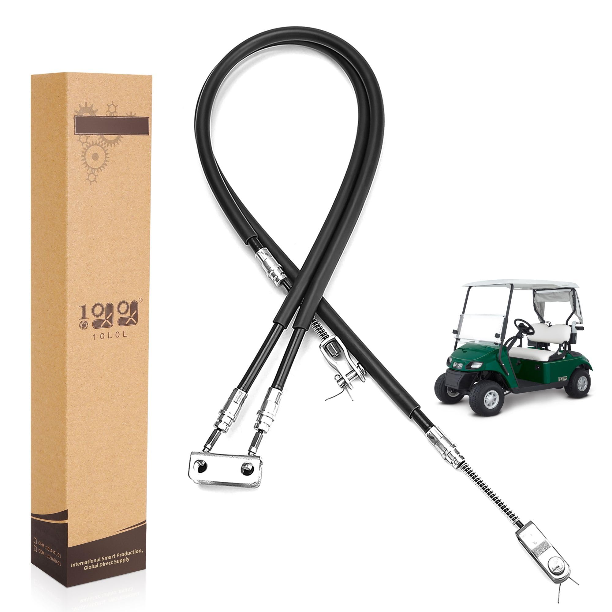 10L0L Set di cavi freno per carrello da golf, lato conducente e passeggero per modelli EZGO 1994-Up TXT/Medalist Gas ed elettrici, sostituisce OEM # 70716-G03, 70273-G03, 70969-G03 70969-G0