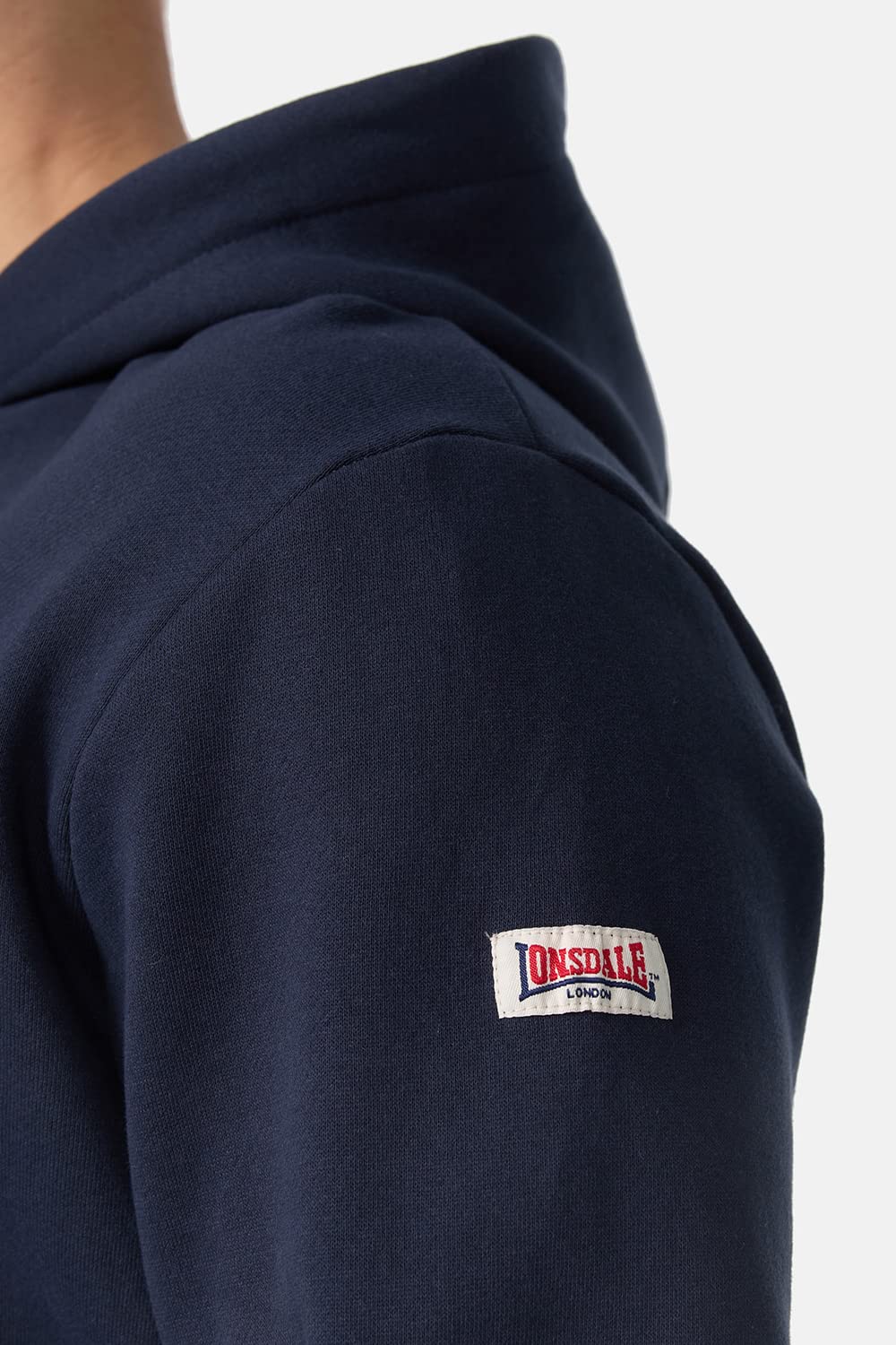 Lonsdale London Hooded Classic LL002 Hombre Sudadera con Capucha Azul