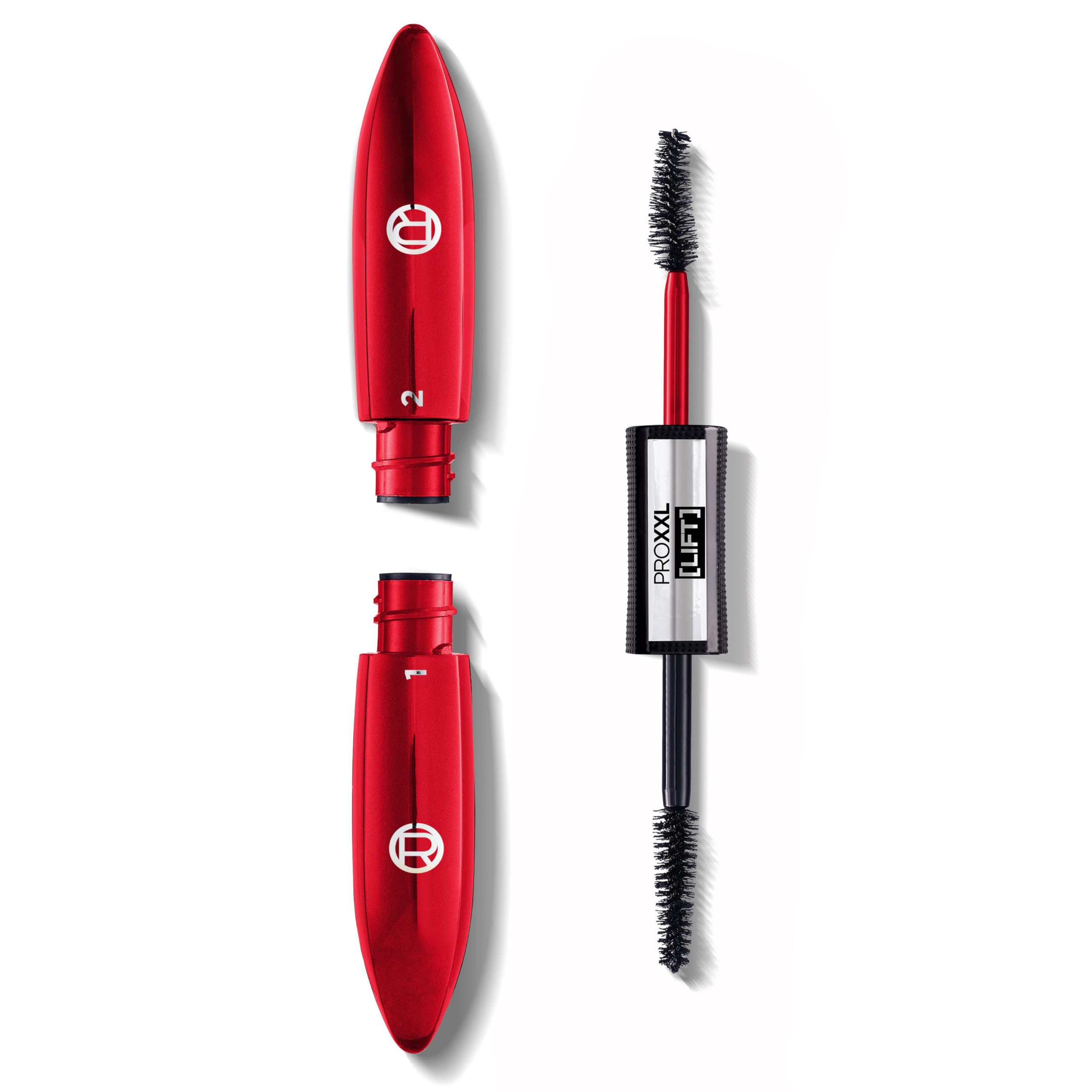 L'Oréal Paris Máscara Lift XXL para un resultado efecto lifting , Máscara en 2 pasos para obtener más curvatura y densidad como en el salón de belleza, PRO XXL Lift, Negro, 1 unidad
