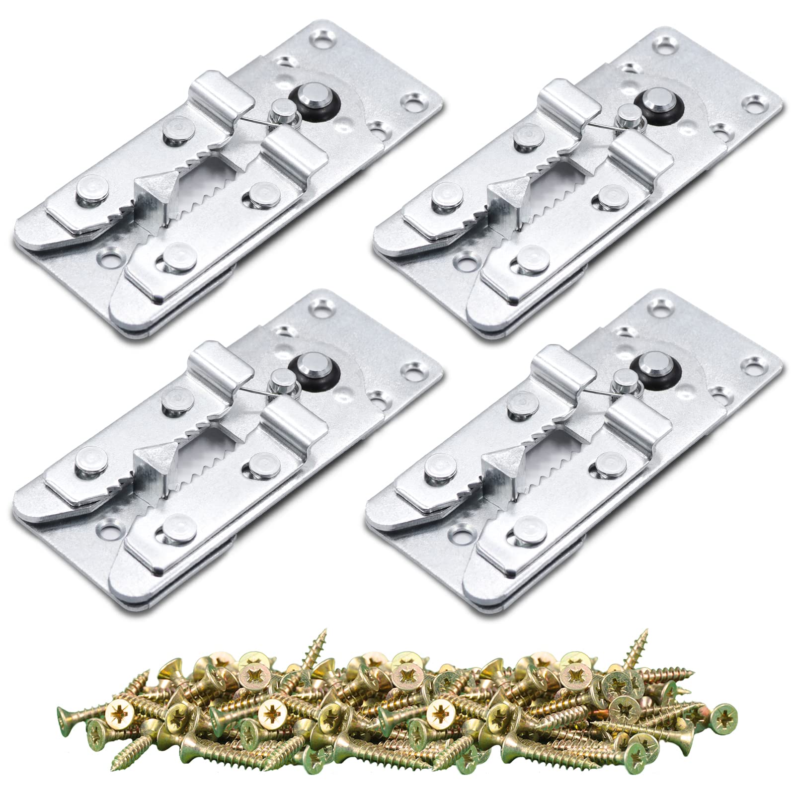 DEEPDREAM 4 Pack Sectional Couch Connectors Metal Couch Clips Sofa Connector Interlocking Furniture Connector with 40 Screws