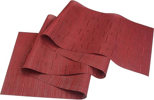 Miniatura 334 de PIGCHCY Juego de 6 manteles individuales beige de vinilo PVC duraderos para mesa de comedor, manteles individuales resistentes al calor, Beige -