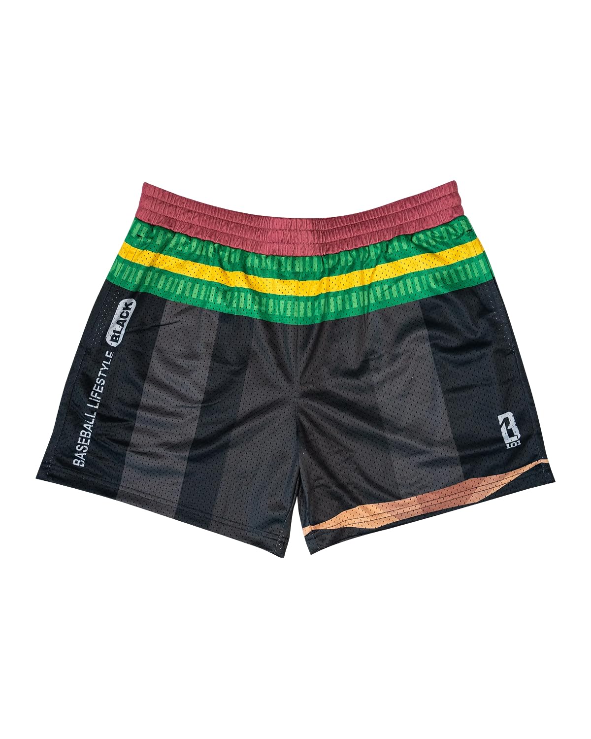 Baseball Lifestyle 101 Boy's Pencil Mesh Shorts with Side Pockets and Elastic Waist, 5 inch Inseam, Youth Sizes S-XL