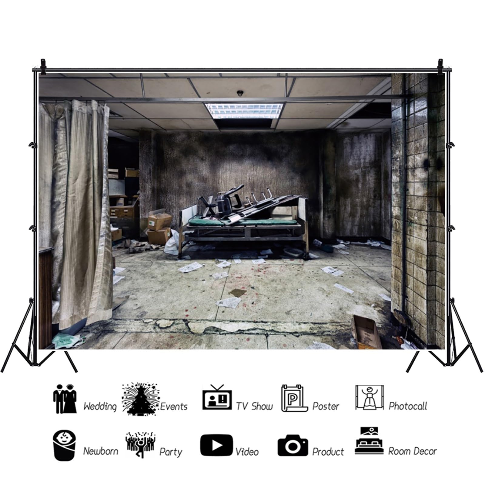 YongFoto 2,2x1,5m Vinilo Fondo de Fotografia Astronave Interior Grunge con Vista en Exoplanet Telón de Fondo Photo Booth Infantil Party Banner Niños Photo Studio Props — view 96