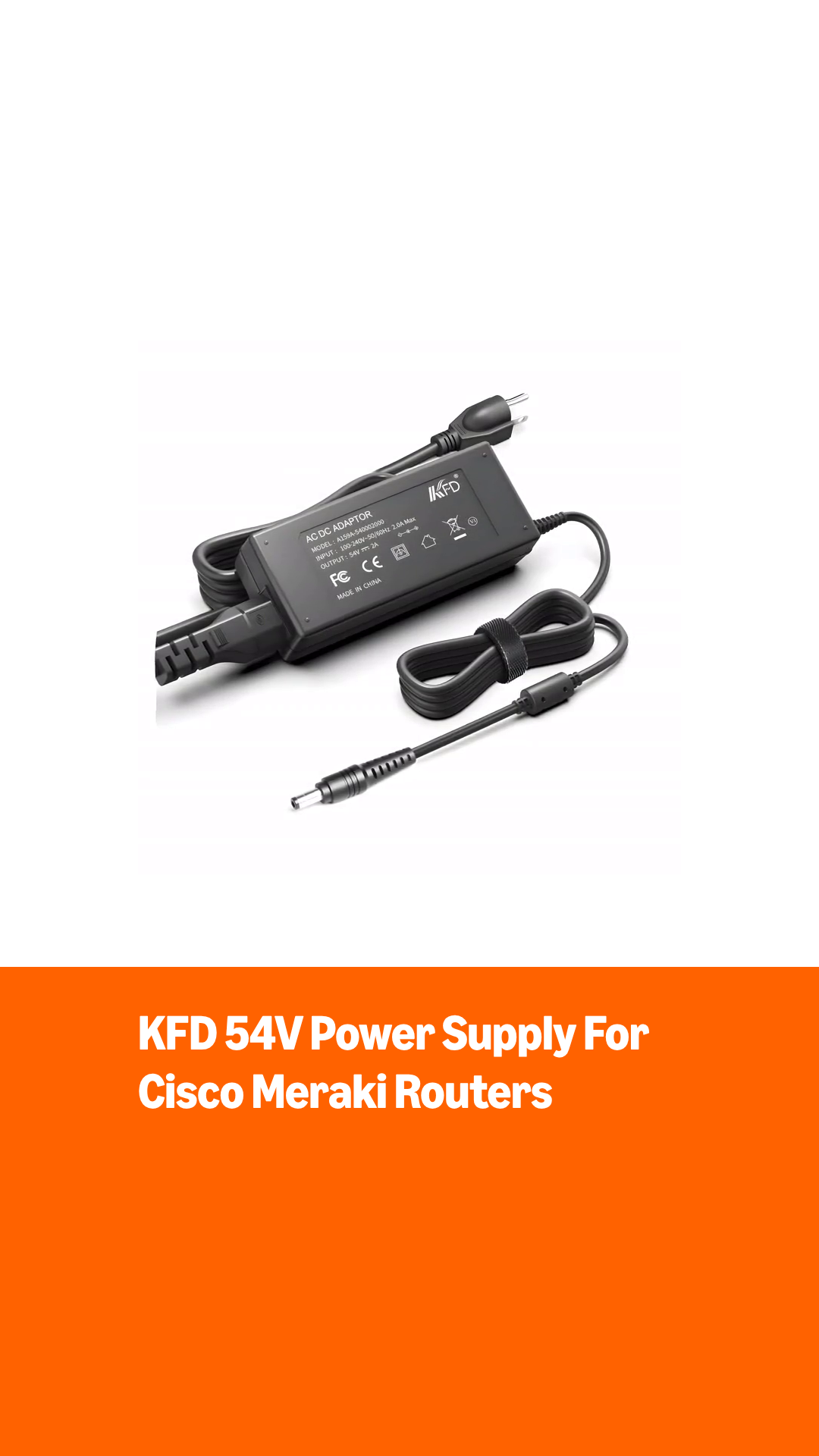 Amazon.com: KFD 54V Power Supply for Cisco Meraki MX68 MX65 MX68W