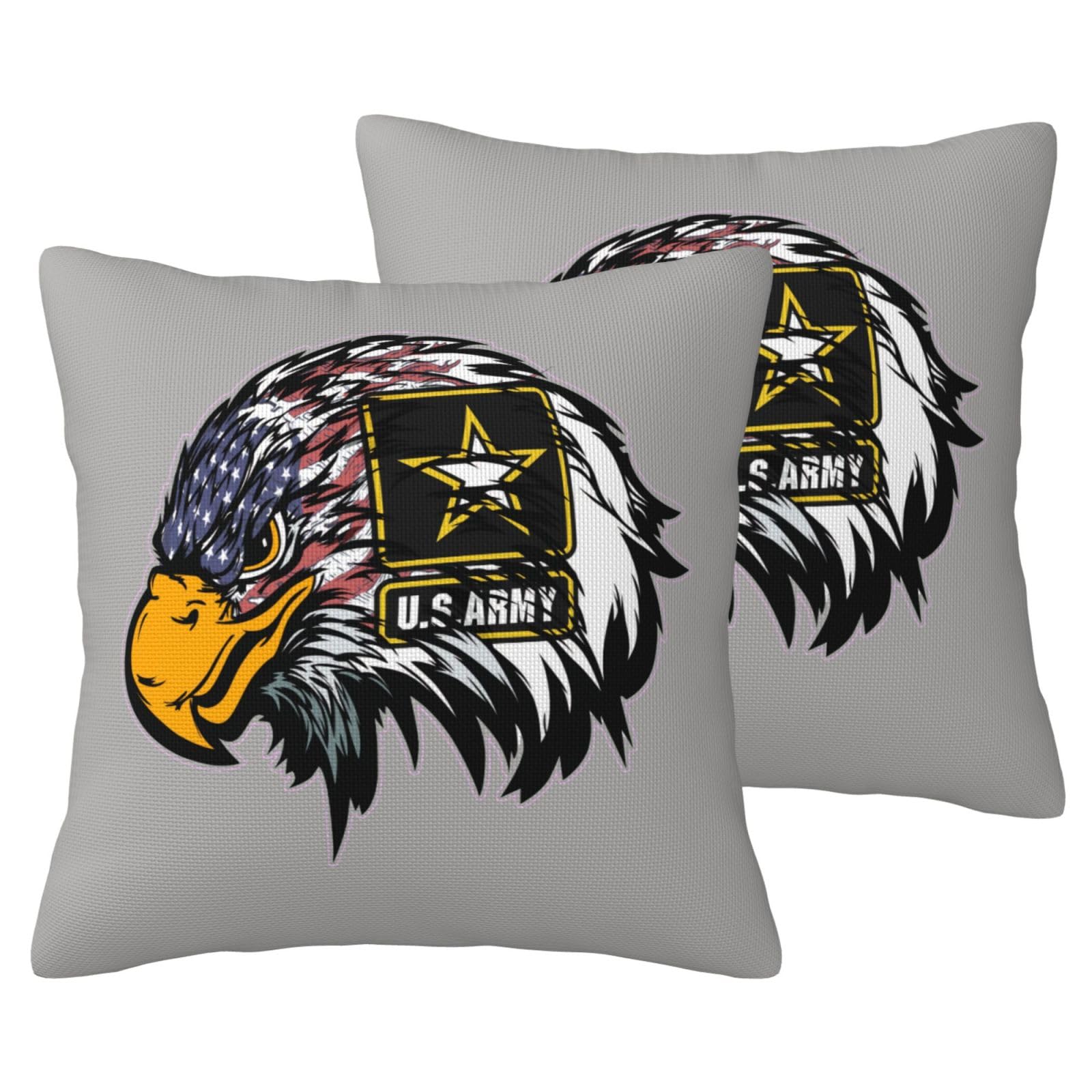 Housse de coussin motif aigle lot de 2 pour sublimer votre salon ambiance nature sauvage