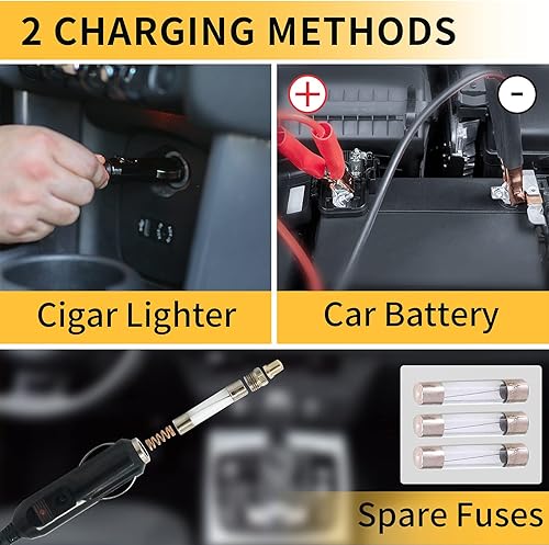 Miniatura 4 de E-HEELP Gato eléctrico de tijera para coche, 3 toneladas, 12 V, con llave de impacto para SUV, sedán y cambio de neumáticos +Llave,+Llave+Bomba,Jack