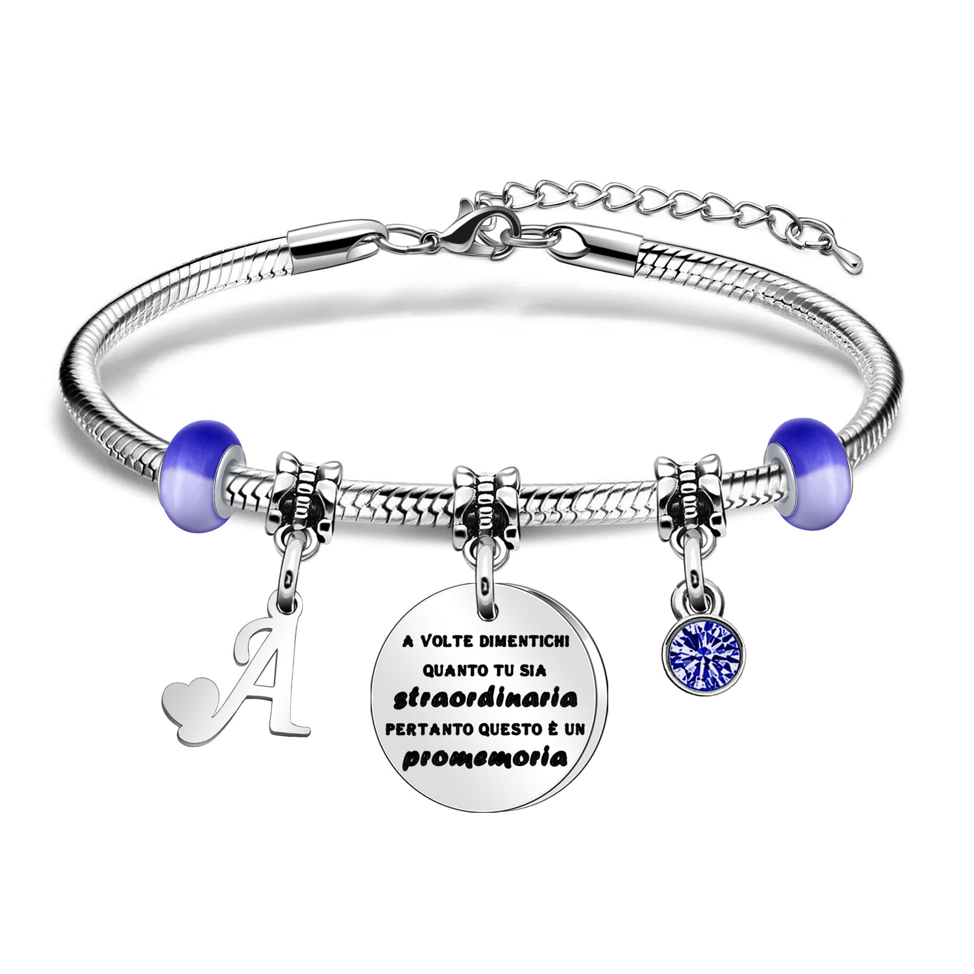 SAMORION A Volte Dimentichi Di Essere Fantastico Braccialetti Regalo Ispiratore Nome Lettera Iniziale Braccialetti Per La Laurea Di Compleanno Della Ragazza Delle Donne braccialetti Anniversario