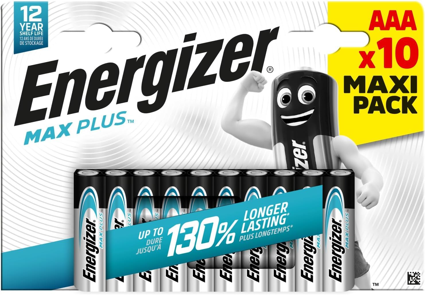 Energizer Aaa Max Plus Alkaline BatteriesPack Of 10 from B&Q