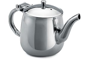 TableCraft Products 10 Ounce Gooseneck Teapot Stainless Steel
