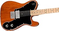 Vista 5 de Fender Paranormal Esquire Deluxe, diapasón de arce, golpeador negro, marrón chocolate