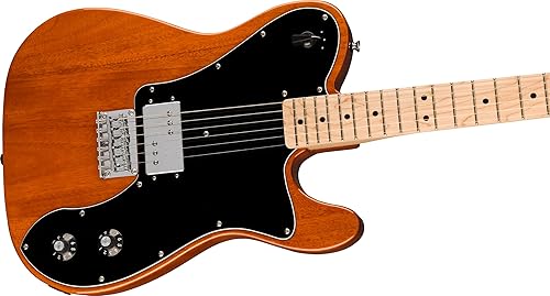 Miniatura 5 de Fender Paranormal Esquire Deluxe, diapasón de arce, golpeador negro, marrón chocolate
