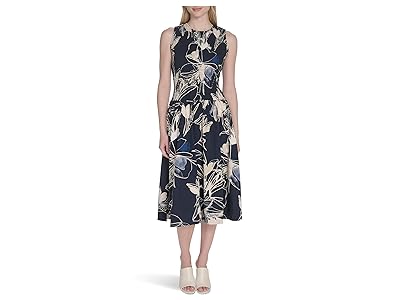 Calvin Klein Smocked Commuter Floral Dropwaist Women