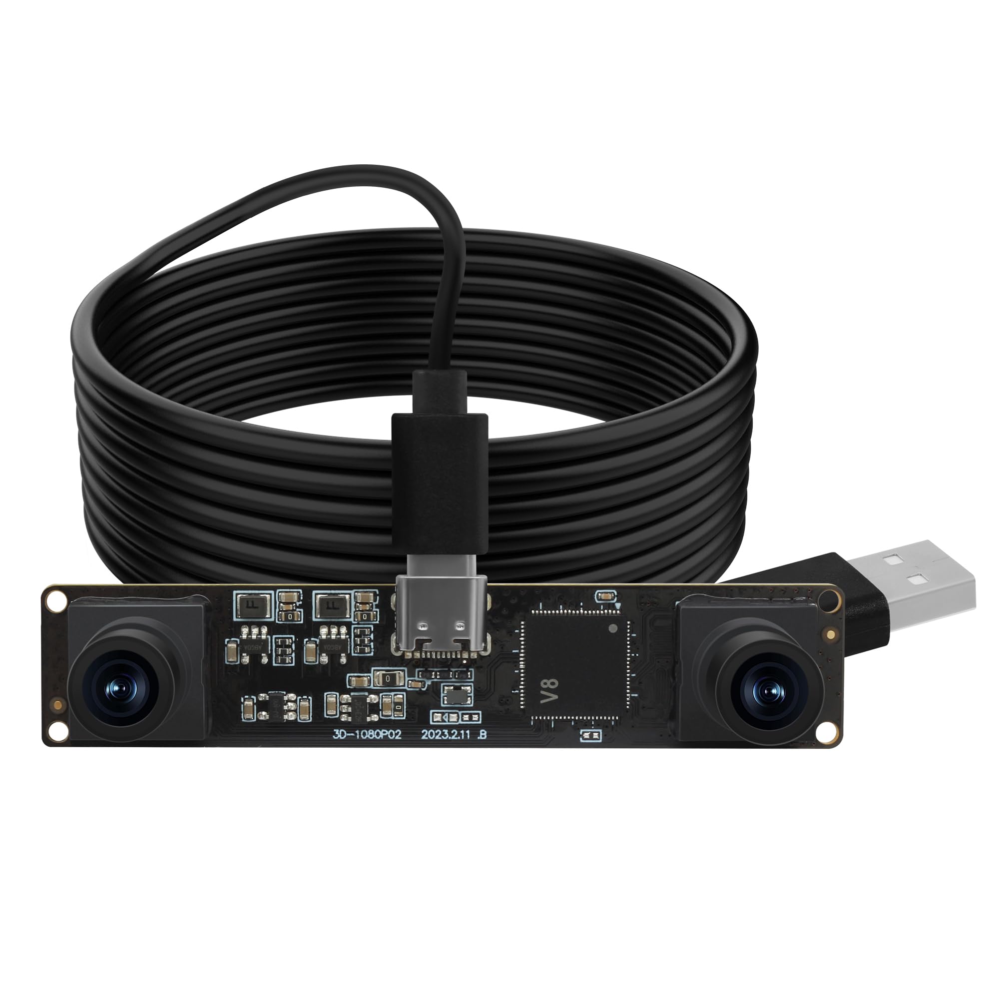 3D Stereo Dual Lens USB Camera Module, 1080P 60fps, JX-35 Sensor | 117° Wide Angle, Supports Face Recognition, Computer Vision, VR, Compatible with Windows/Linux/Mac/Raspberry Pi-image-7