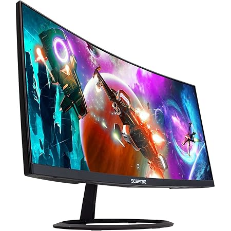 Sceptre Curved 30" 21:9 Gaming LED Monitor 2560x1080p UltraWide Ultra Slim HDMI DisplayPort Up to 85Hz MPRT 1ms FPS-RTS Build-in Speakers, Machine Black (C305W-2560UN)