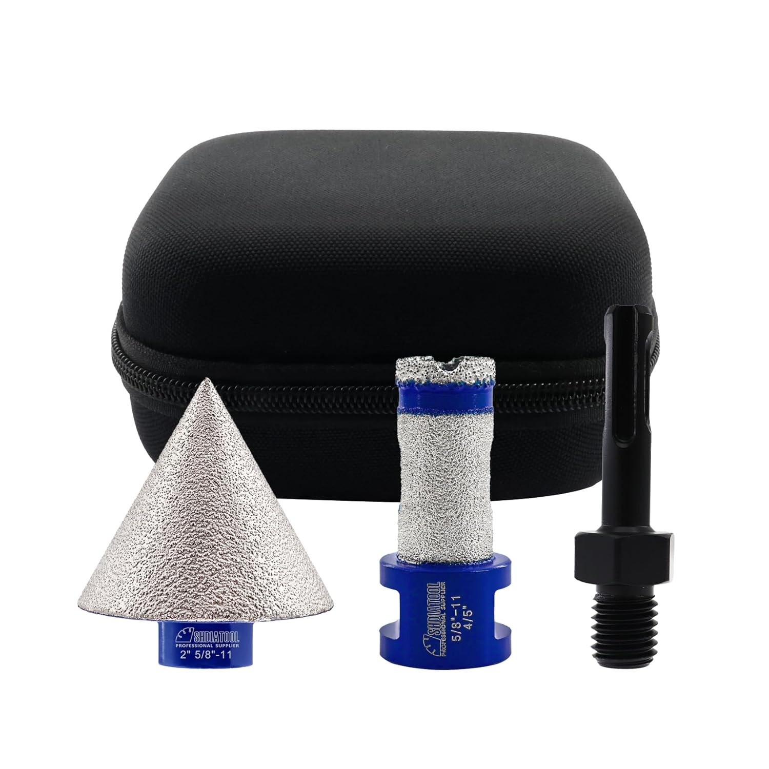 SHDIATOOL Diamond Core Drill Bits, Hole Saw Milling Chamfer Bits for Drilling Shaping Tile Porcelain Ceramic Marble Stone Masonry (20mm/2 inch/SDS) 3pcs