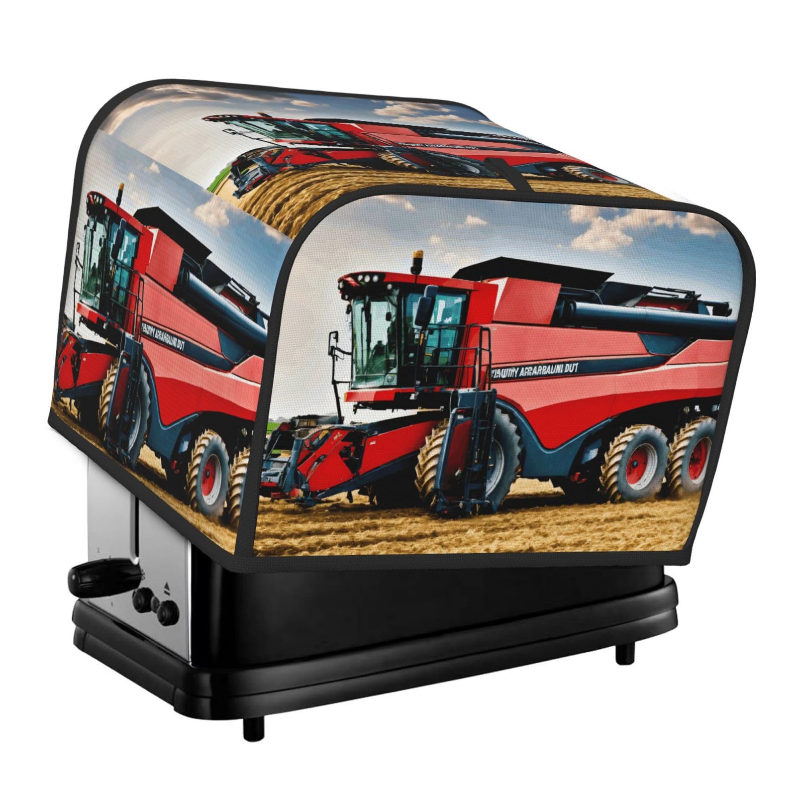 Company Farm Tractor Print 4-Slice Toaster Cover Dustproof Waterproof Kitchen Appliance Protector For Bread