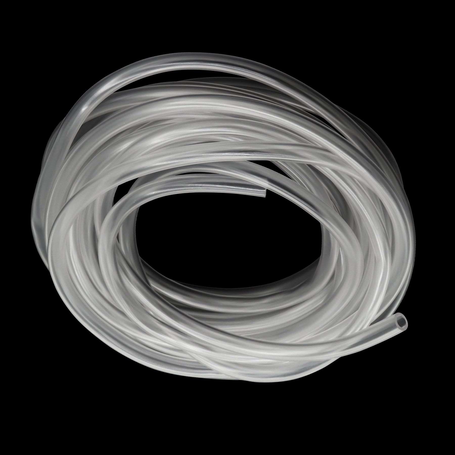 iMeistek 4mm ID x 7mm OD Clear Plastic Tube Hose, 6M Length Food Grade Flexible PVC Vinyl Tube Pipe for Oil Water and Air Transfer