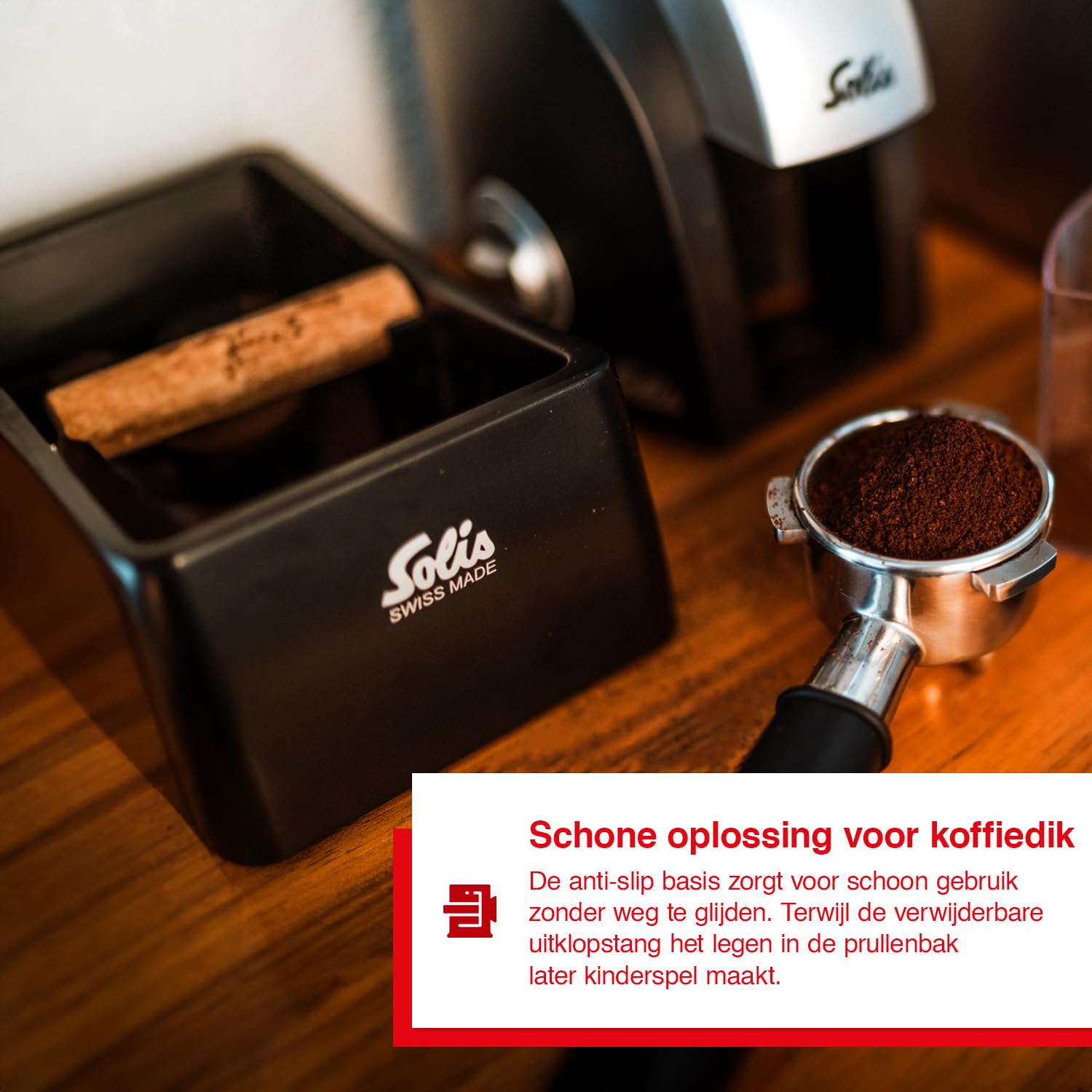 Jay Hill Uitklopbak Koffie Espresso Zwart RVS