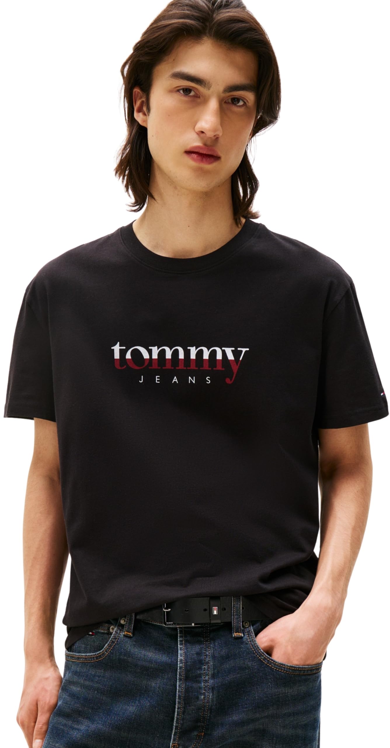 Tommy Jeans Herren T-Shirt Kurzarm Tee Regular Fit
