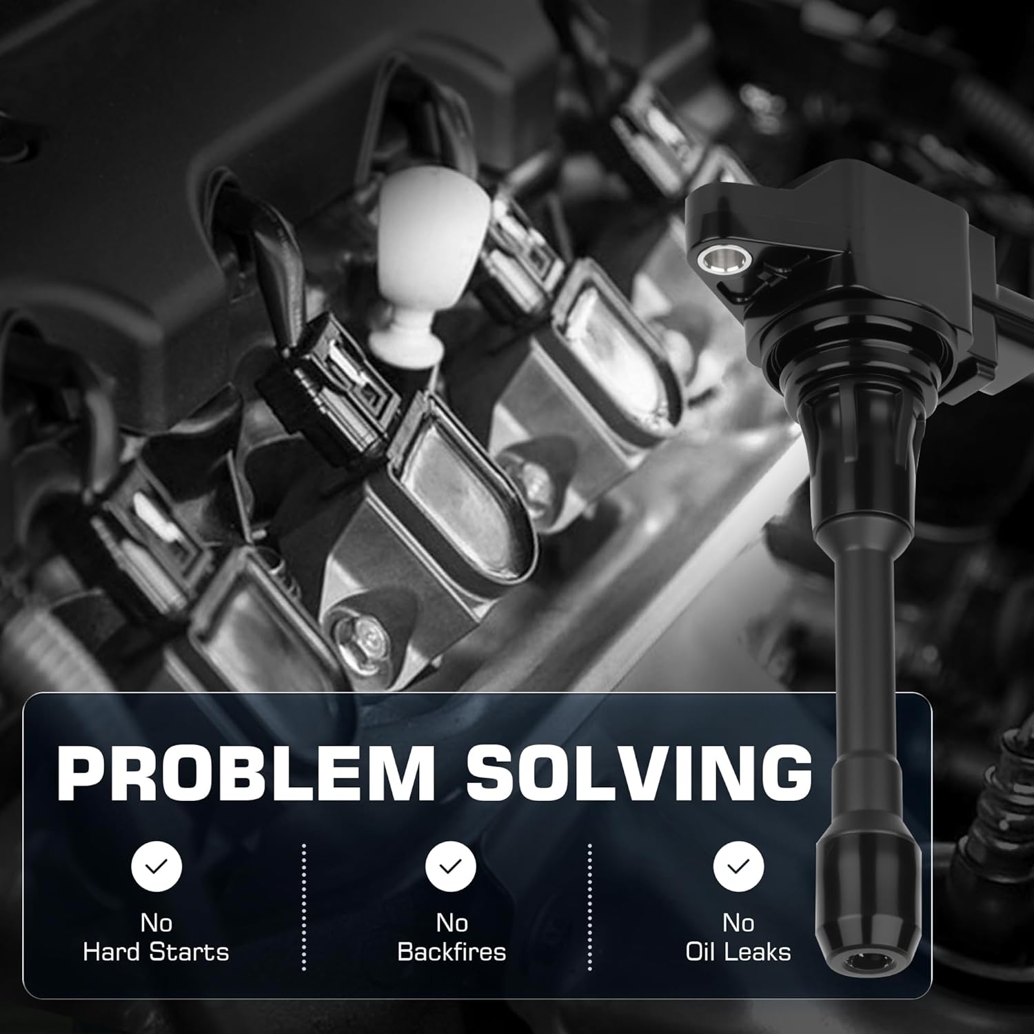 Set of 4 Ignition Coils Fits for 2.5 L4 2007 2008 2009 2010 2011 2012 Nissan Altima Sentra Rogue Versa Infiniti FX50 QX60 Coil Packs 2.5L 2.0L 1.8L Replaces UF549 GN10241 C1696 5C1753