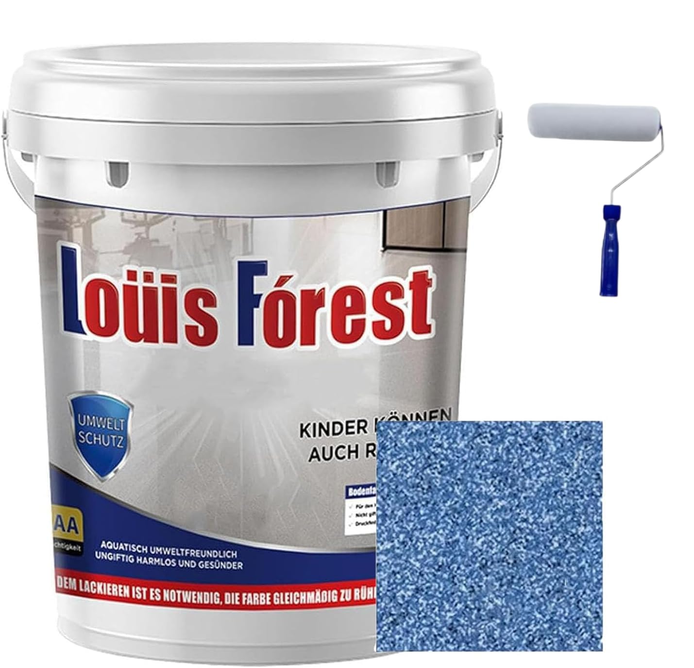 ZZLMDZ Epoxy Colored Sand Floor Paint,Louis Forest Epoxy Floor Paint,Colored Sand Self Leveling Floors Painting Garage, For Concrete, Tiles, Marble (Blue, 500g)