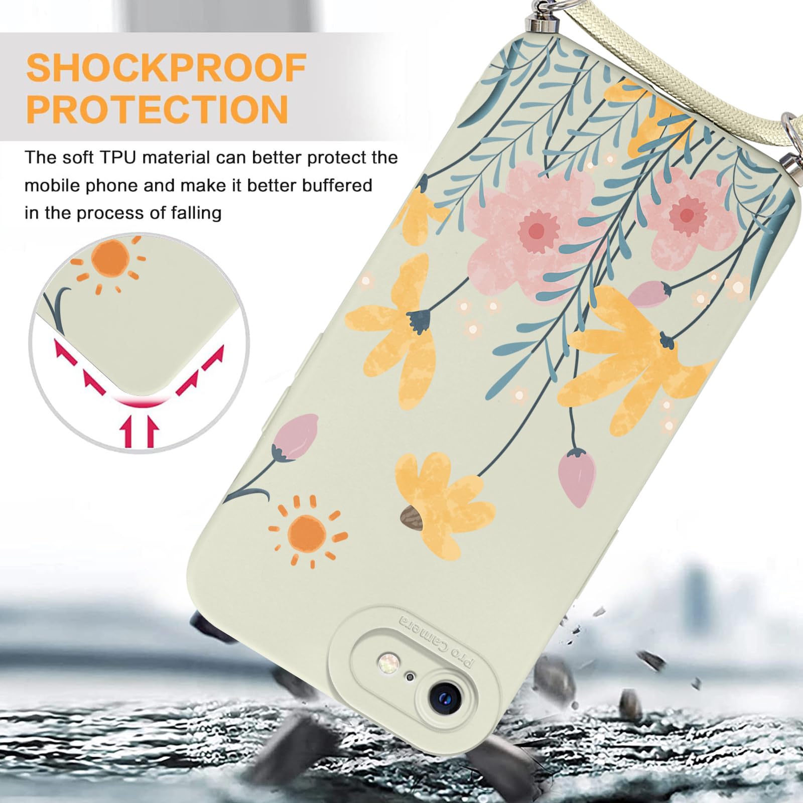 Foonary Natale Cover Con Cordino Per IPhone 7/8/SE 2020/SE 2022 4,7