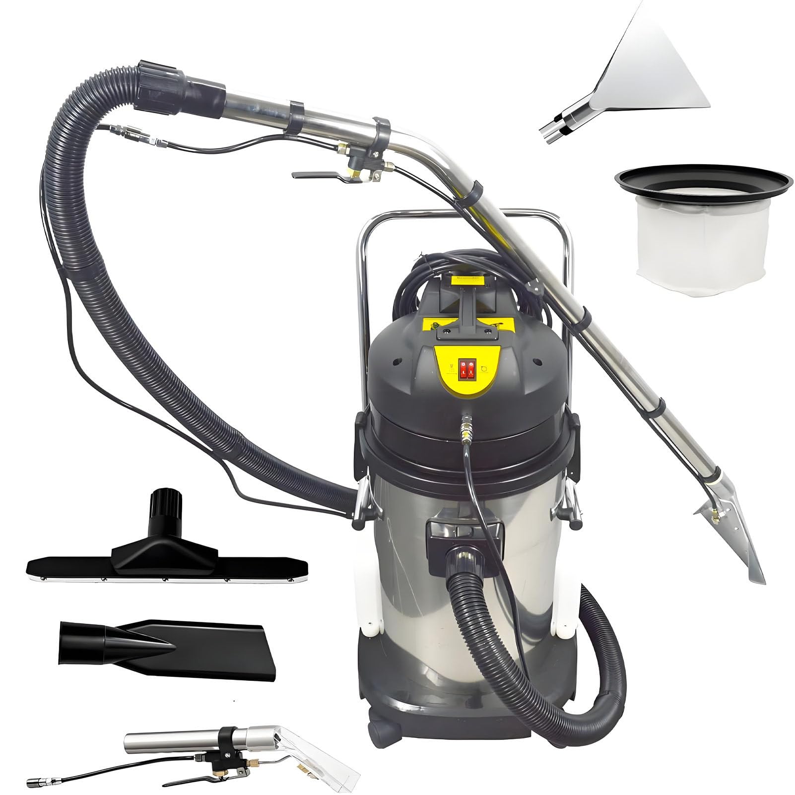 GTHTUHFD Extractor Vacuum Washing Machine, Portable 3 In 1 Carpet Cleaner, 1034W Powerful Cleaning For Car Detailing And Commercial Use, 40L Capacity-40L/10.56Gal,20L/5.28gal