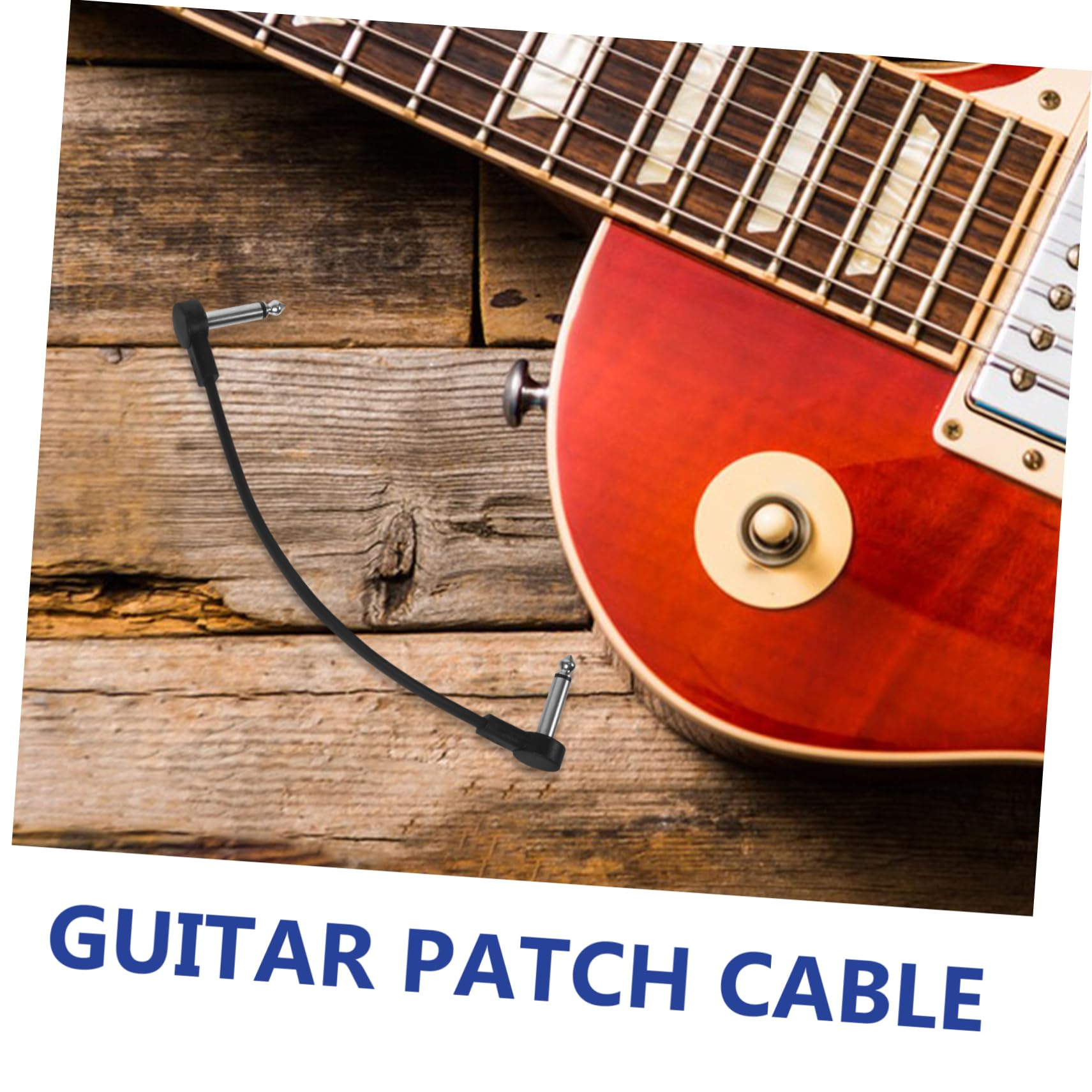 Milisten 5 Series Alambre De Guitarra Cable De Guitarra Enrollado Con Efecto Cables De Instrumentos Para Hacer Música Cable De Guitarra Electrica Cobre Libre De Negro 6 Piezas X 5