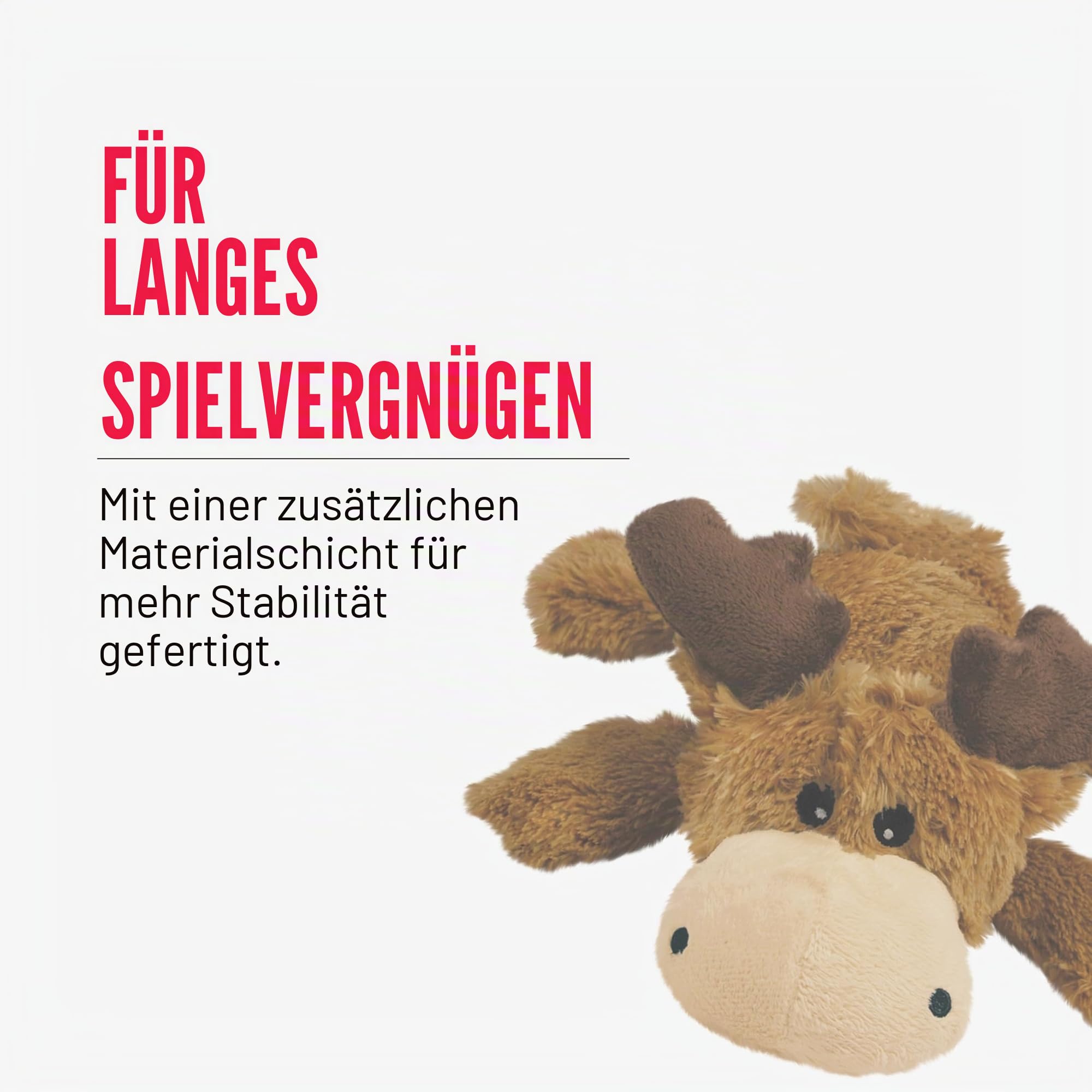 KONG – Cozie Marvin Moose – Quietschendes Hundeplüschtier für Drinnen – Für Sehr Große Hunde