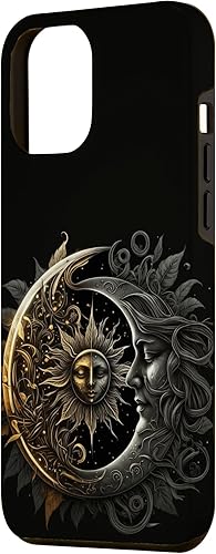 Miniatura 2 de Funda para iPhone 13 Pro Max Moon And Sun Celestial Yin And Yang Leaves