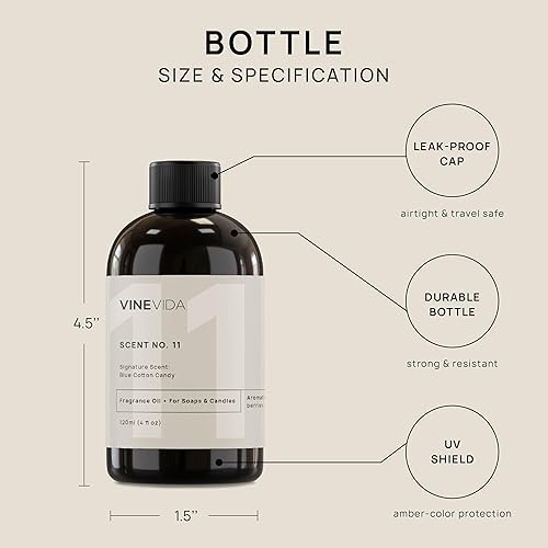 Miniatura 1523 de VINEVIDA Aceite de fragancia de cuero genuino para fabricación de velas y fabricación de jabón, aromas de velas prémium para velas de soja