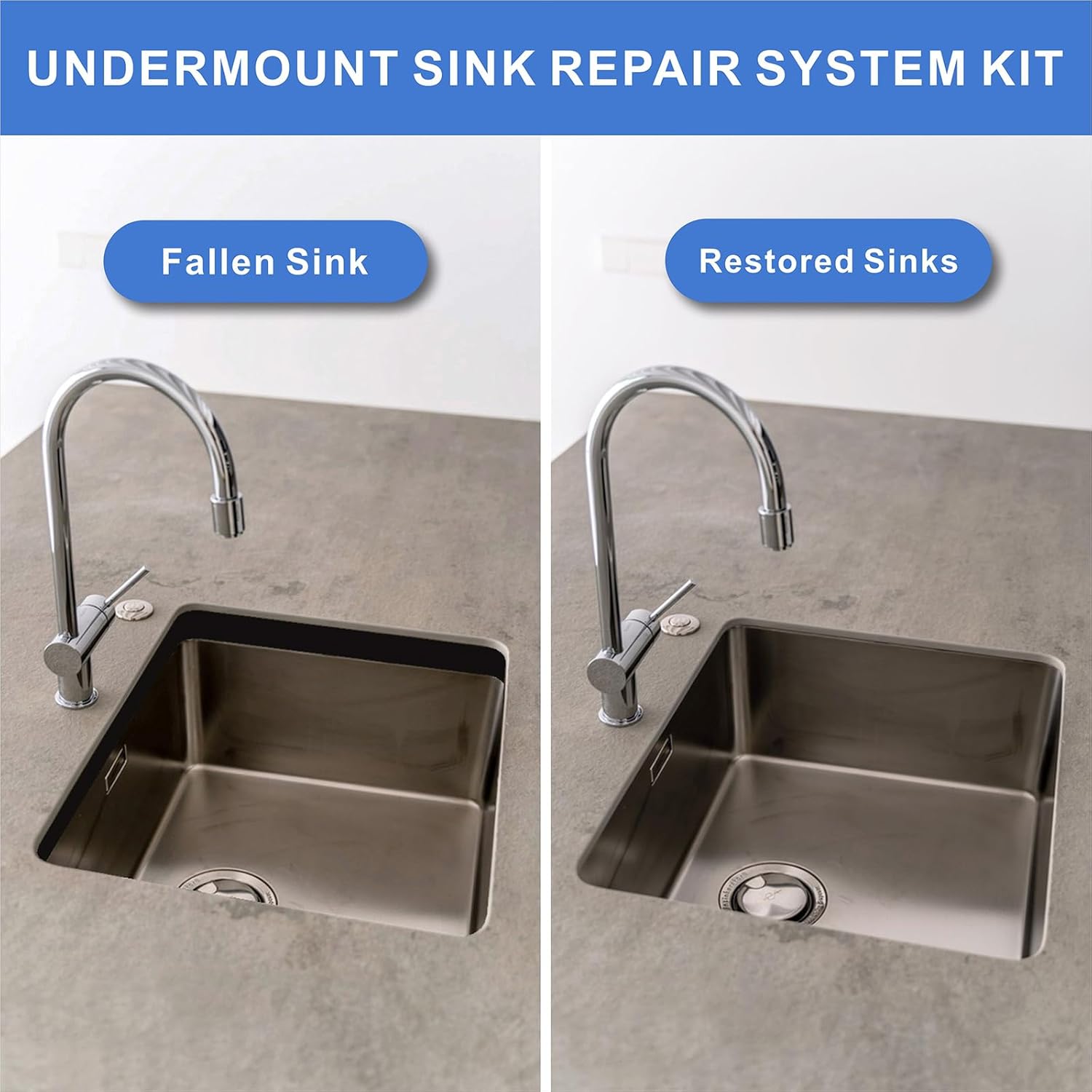 4Pcs Undermount Sink Brackets Sink Repair Kit Adjustable Undermount Sink Support, Undermount Kitchen Sink Brackets, Undermount Sink Mounting Brackets for Narrow Cabinet