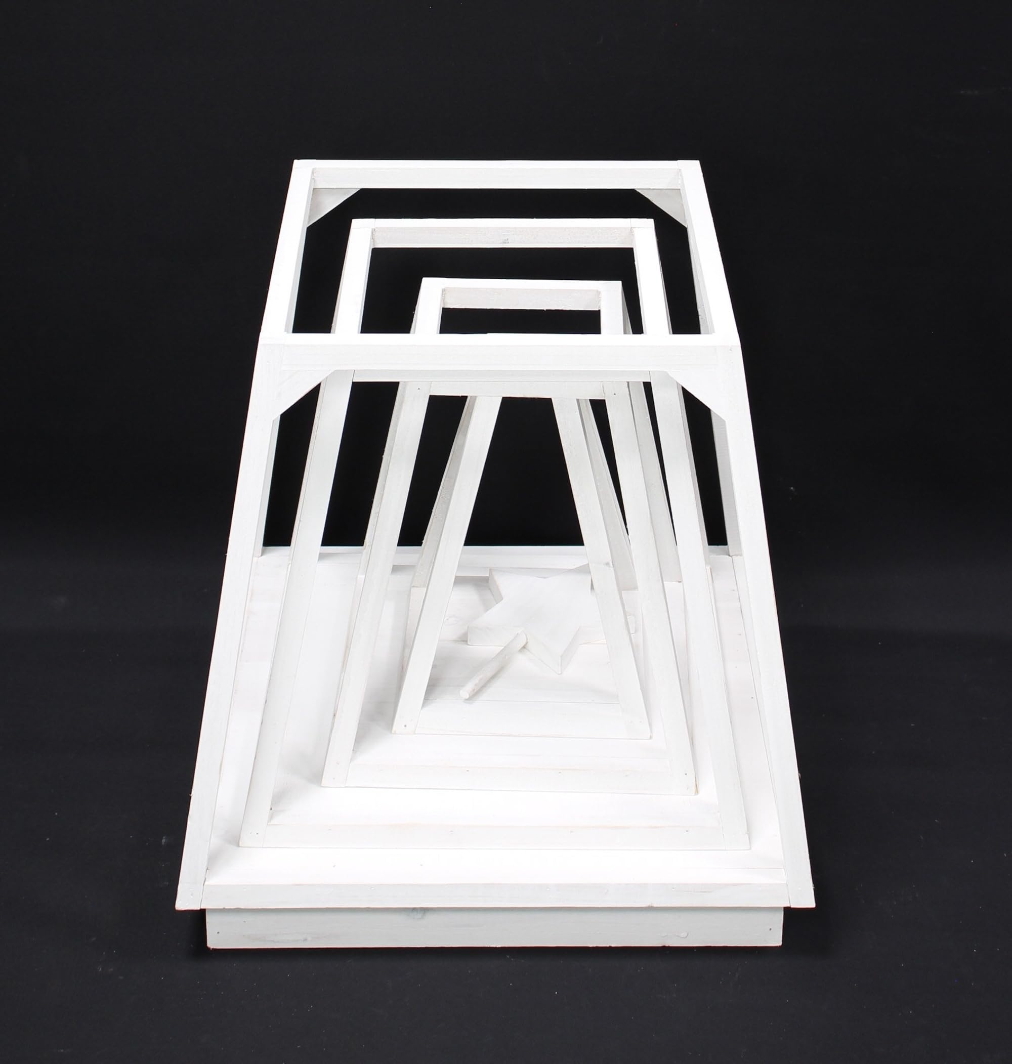 FRANK FLECHTWAREN Dekotanne Shabby-White, 5tlg.