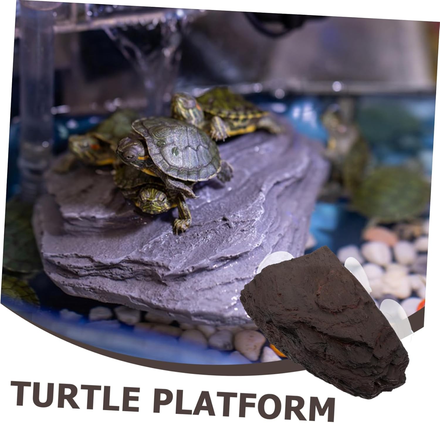 Turtle Basking and Resting Platform Aquarium Resin Turtle Tank Accessories Reptile Basking Platform Habitat Kit Decor