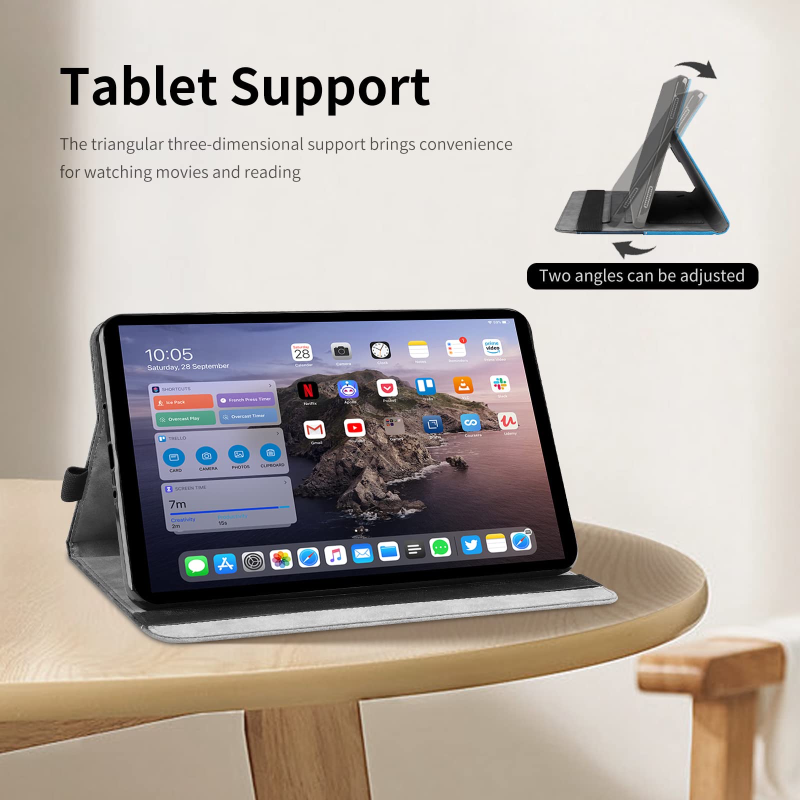 AsWant Custodia per Xiaomi Redmi Pad 2 (2025) 11 Pollici- Pelle Ultra Sottile PU Case con Funzione Stand Tablet Protettiva Cover Redmi Pad 2 (Grigio Scuro)