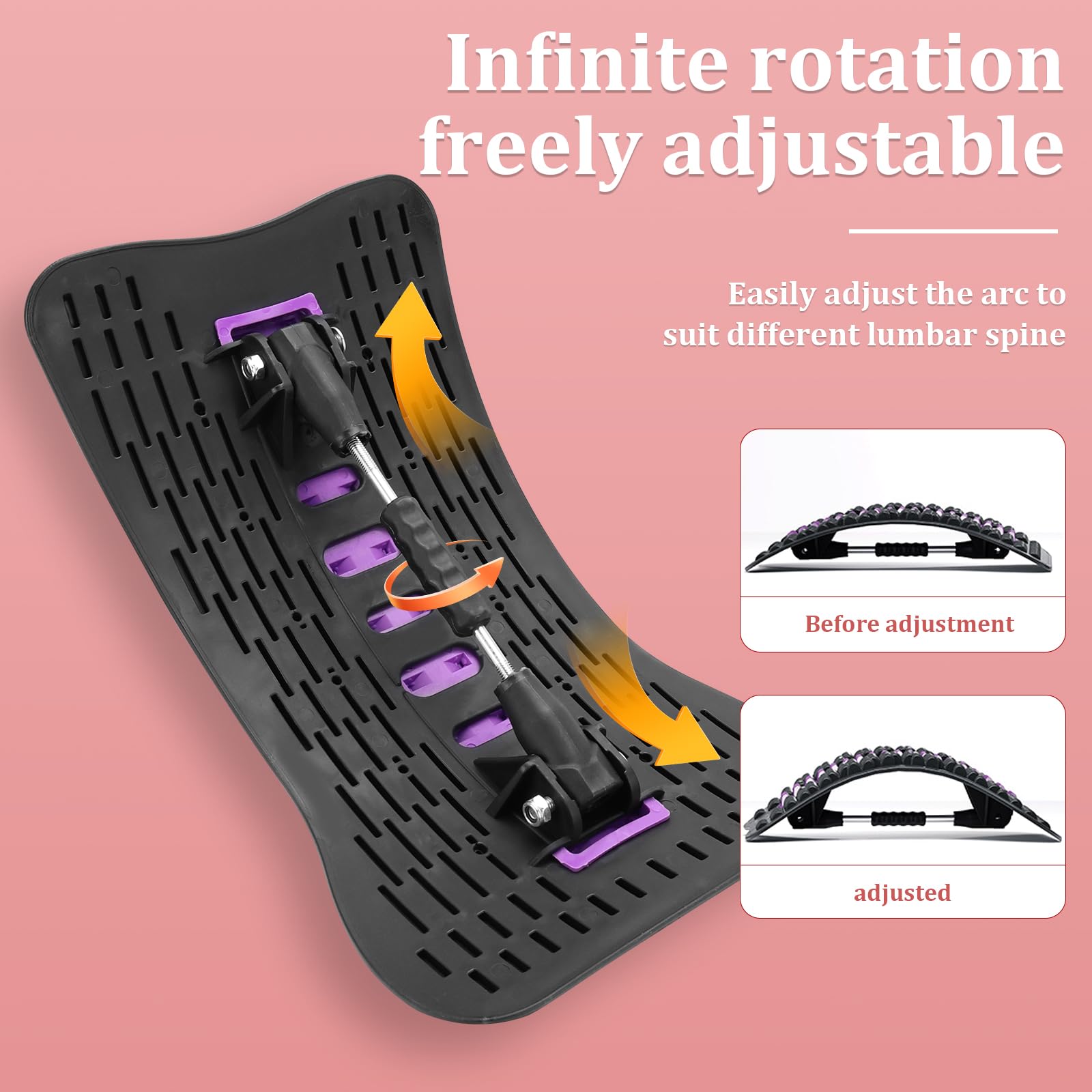 Étirement dorsal réglable avec points de massage, étireur dorsal pour la maison, accessoires de yoga, relaxation et correction de la posture