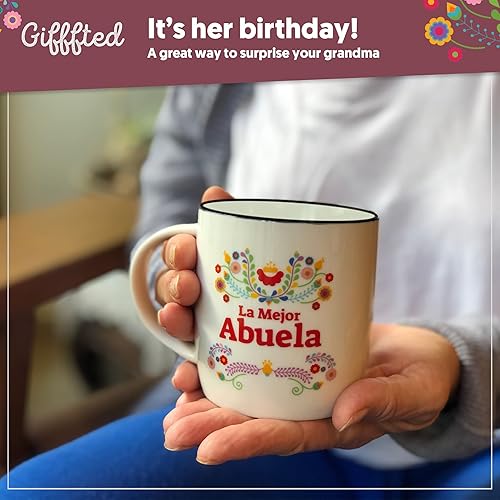 Miniatura 7 de Triple Gifffted La Mejor Abuela and Abuelo Tazas de café en español, Latino Best Grandma and Grandpa, Grandparents Gifts Gifts Gift Dia Birthday and