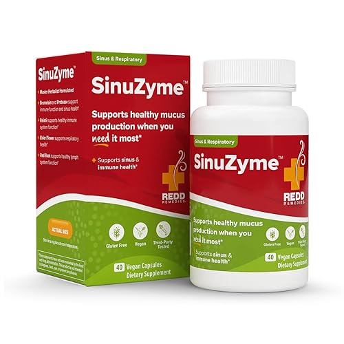Redd Remedies, SinuZyme, Supports Sinus and Immune Health, 40 Vegan