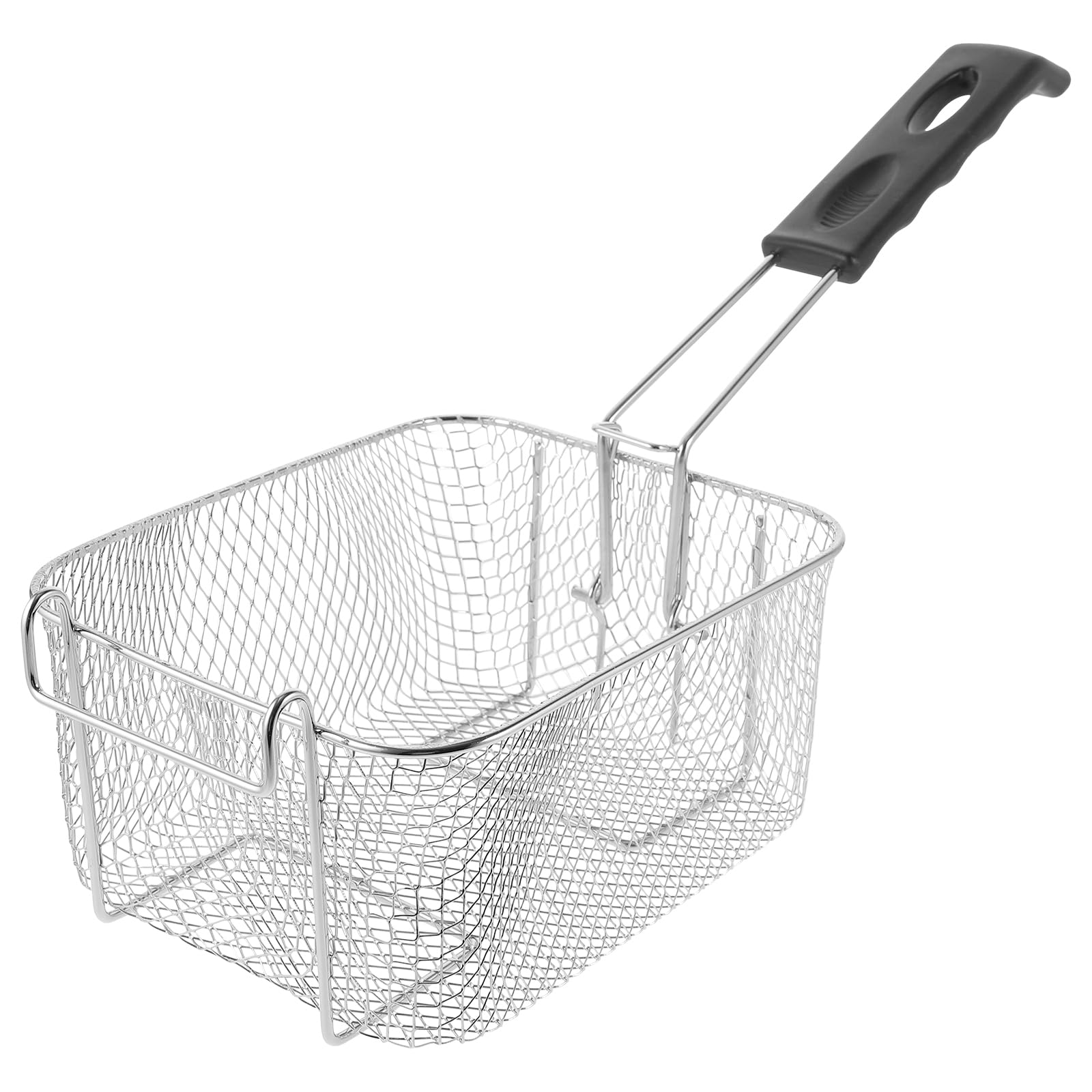 Panier Friteuse Sans Air (air Fryer) - Acier Inoxydable 304, 21x21x6 Cm, Avec Poignée - Pour Cuisson Uniforme - 2