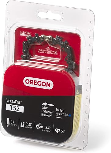 Oregon T52 X-Grind Chainsaw Chain-3/8in. Low Profile x 0.050in. fits 14in. Bar, Model Number T52/91VXL052G, Grey