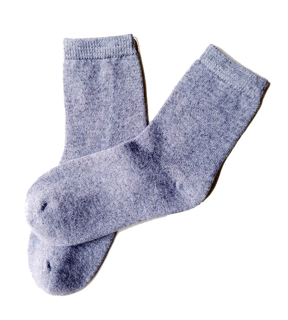 Pure Cashmere Women Men Unisex Ankle Short Causal Thick Socks, Smooth Toes and Heel Sewed by Handwork