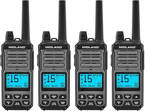 Vista 10 de Midland GXT67 Radio bidireccional GMRS de 5 vatios - Walkie Talkie de largo alcance para aterrizaje, Jeep y todoterreno - IP67 impermeable