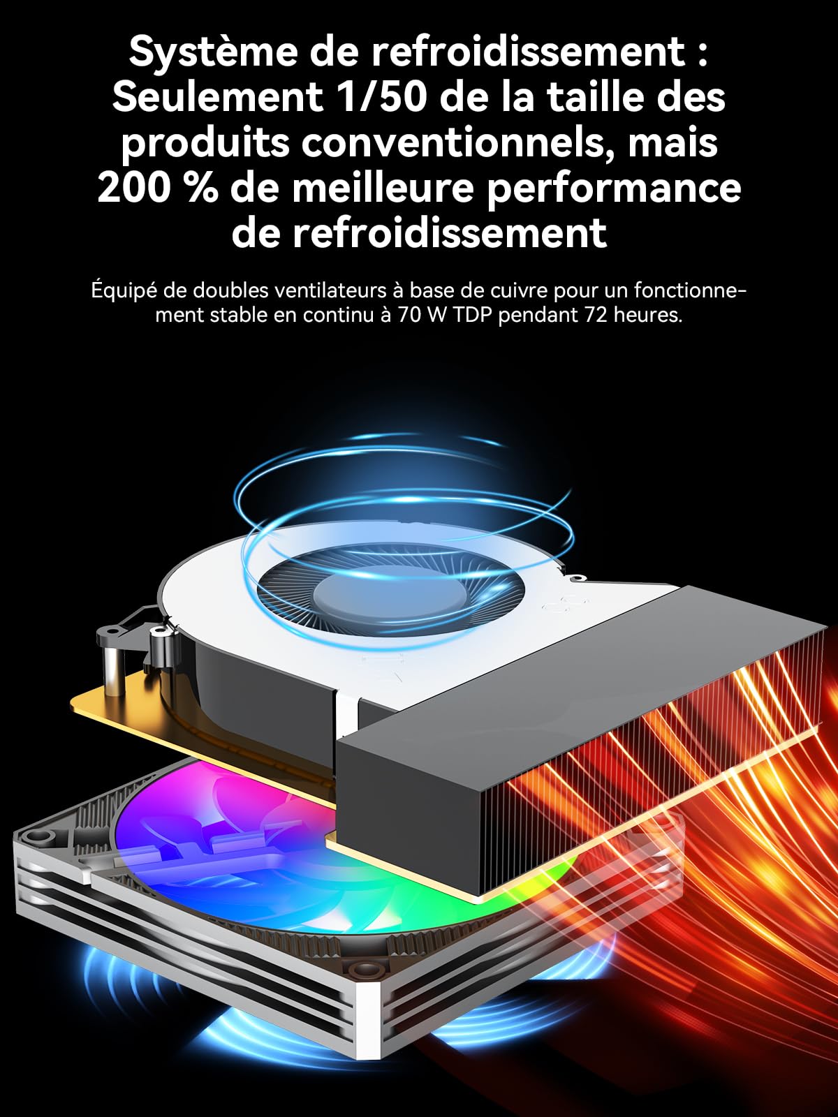 GMKtec K12 Gaming Mini PC Oculink AMD Ryzen 7 H 255 (Mis à Jour 8745HS) 32Go DDR5 RAM 512Go SSD, Ordinateur de Bureau Radeon 780M, 3X M.2 2280 Stockage, Dual NIC 2.5G, HDMI 2.1, USB4
